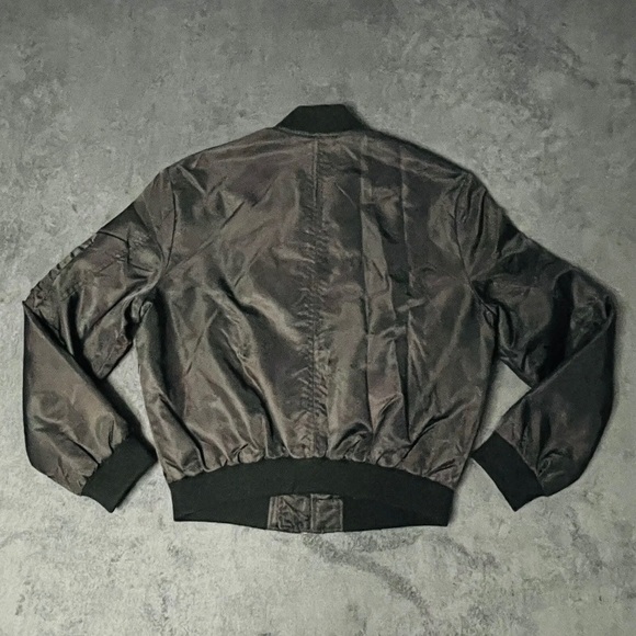 Zara Basic Outerwear Womens 90's Y2K Black Bomber Jacket with Zip Pockets Size S - Picture 2 of 8